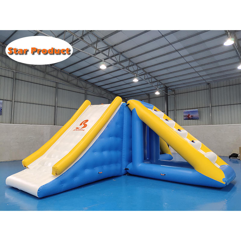 Inflatable Floating Slide Tower With 0.9mm PVC Tarpaulin